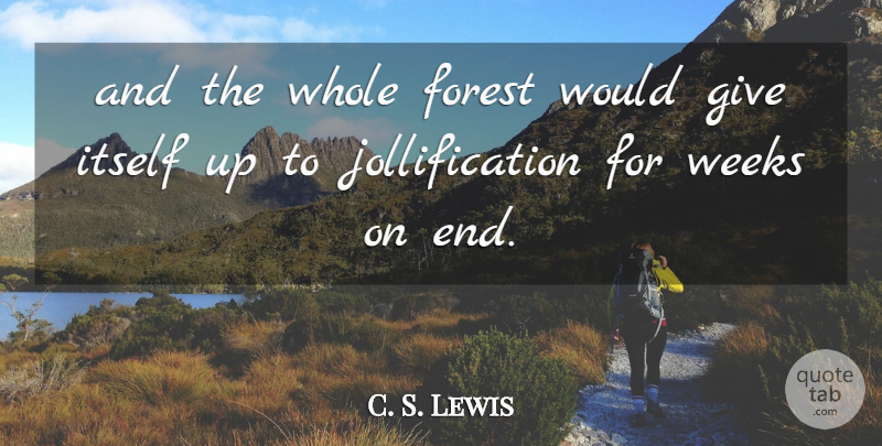 C. S. Lewis Quote About Giving, Forests, Week: And The Whole Forest Would...