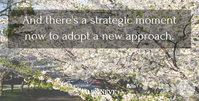 Alex Neve Quote About Adopt, Moment, Strategic: And Theres A Strategic Moment...