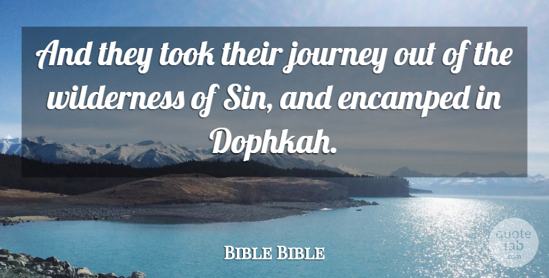 Bible Bible Quote About Journey, Took, Wilderness: And They Took Their Journey...