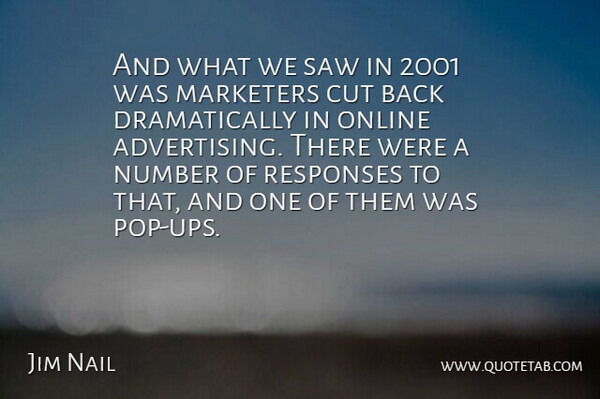 Jim Nail Quote About Advertising, Cut, Marketers, Number, Online: And What We Saw In...