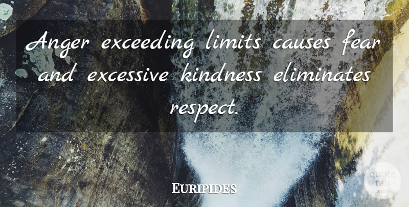 Euripides Quote About Life, Kindness, Anger: Anger Exceeding Limits Causes Fear...