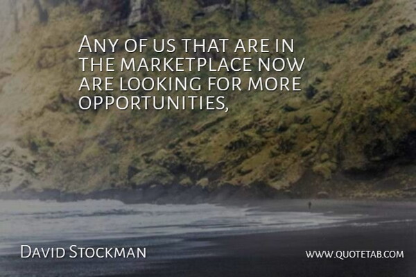 David Stockman Quote About Looking: Any Of Us That Are...