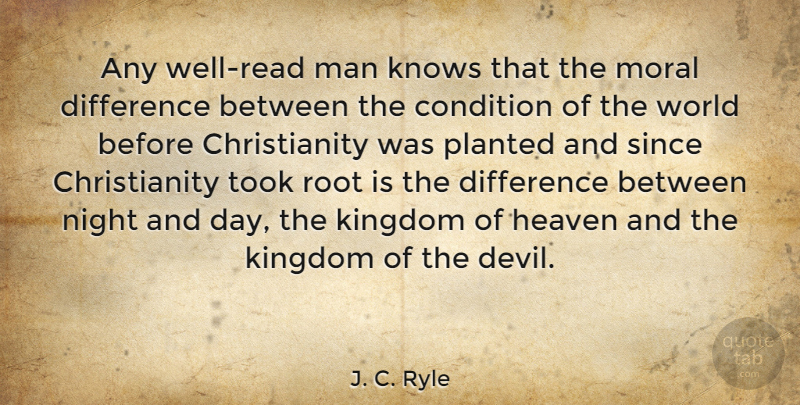 J. C. Ryle Quote About Night, Men, Roots: Any Well Read Man Knows...