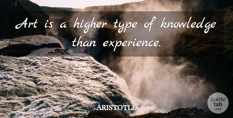 Aristotle Quote About Art, Type, Art Is: Art Is A Higher Type...