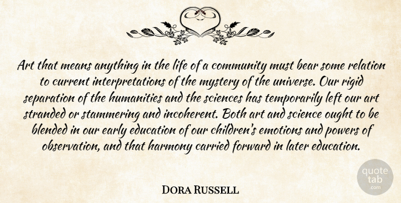 Dora Russell Quote About Art, Children, Mean: Art That Means Anything In...