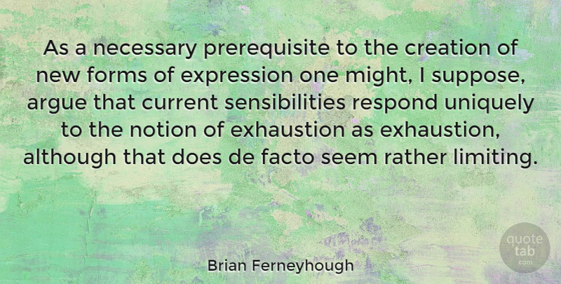 Brian Ferneyhough Quote About Expression, Might, Doe: As A Necessary Prerequisite To...