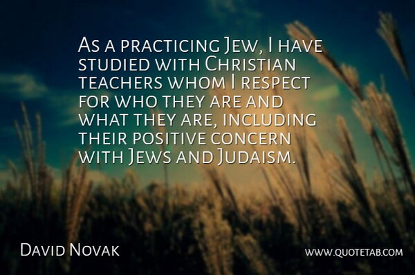 David Novak Quote About Concern, Including, Jews, Positive, Practicing: As A Practicing Jew I...