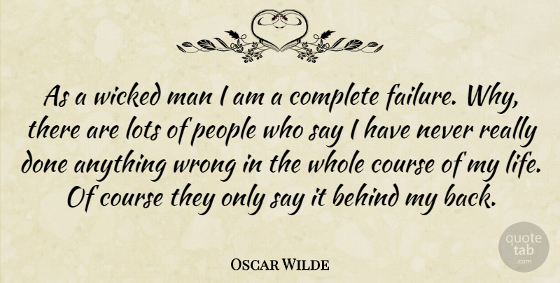 Oscar Wilde Quote About Men, People, Wicked: As A Wicked Man I...