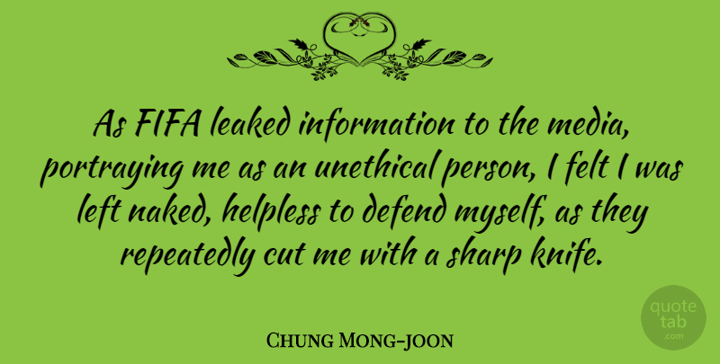 Chung Mong-joon Quote About Cut, Defend, Felt, Fifa, Helpless: As Fifa Leaked Information To...