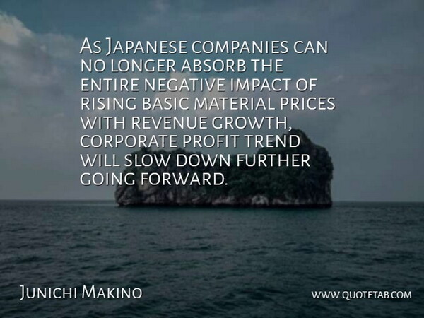 Junichi Makino Quote About Absorb, Basic, Companies, Corporate, Entire: As Japanese Companies Can No...