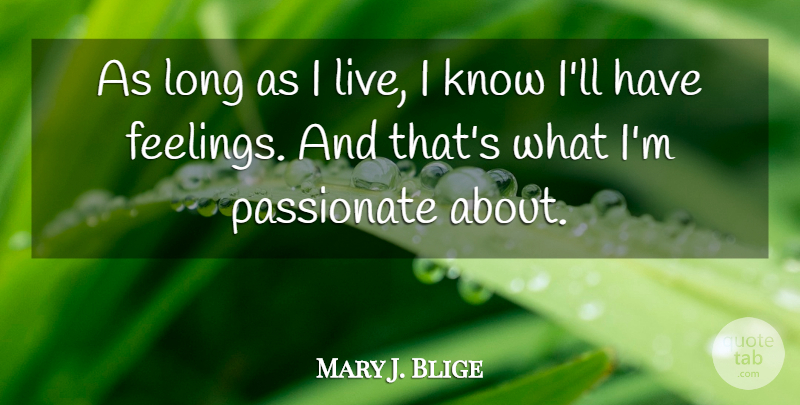 Mary J. Blige Quote About undefined: As Long As I Live...