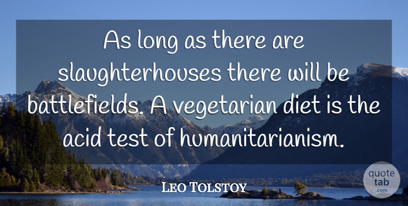 Leo Tolstoy Quote About Peace, Passion, Vegetarian Diet: As Long As There Are...