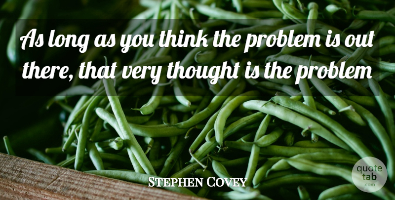 Stephen Covey Quote About Inspirational, Motivational, Positive Thinking: As Long As You Think...