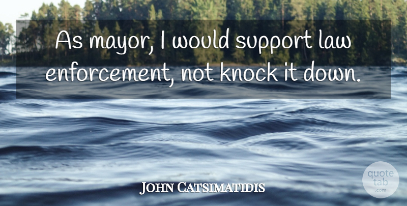 John Catsimatidis Quote About undefined: As Mayor I Would Support...