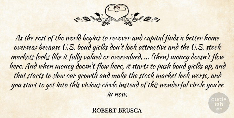 Robert Brusca Quote About Attractive, Begins, Bond, Capital, Circle: As The Rest Of The...