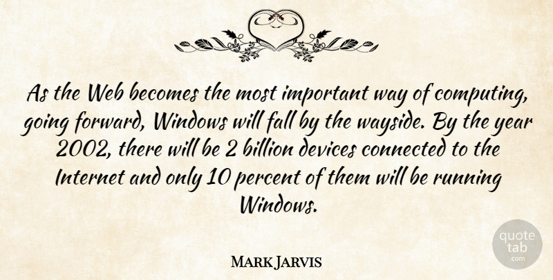 Mark Jarvis Quote About Becomes, Billion, Connected, Devices, Fall: As The Web Becomes The...