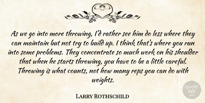 Larry Rothschild Quote About Build, Less, Maintain, Rather, Run: As We Go Into More...