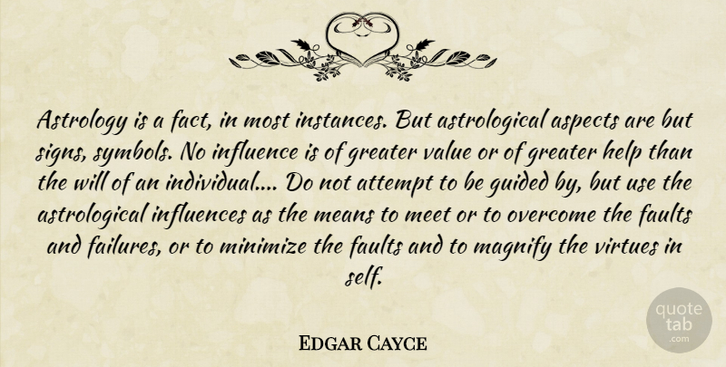 Edgar Cayce Quote About Mean, Self, Astrology: Astrology Is A Fact In...