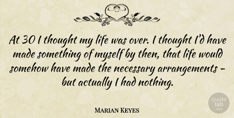 Marian Keyes Quote About Life: At 30 I Thought My...
