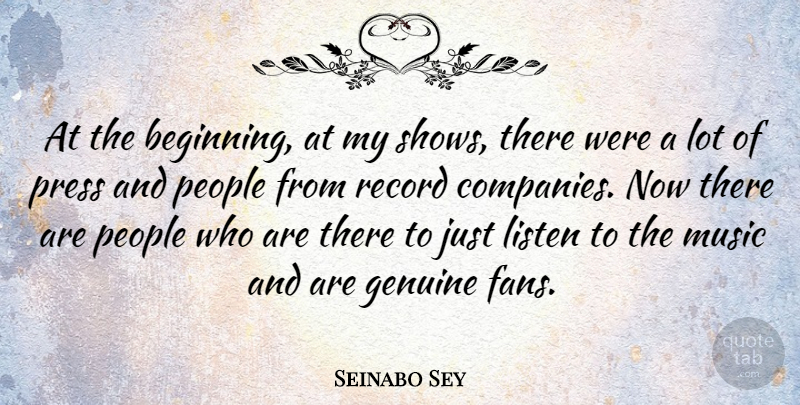 Seinabo Sey Quote About Genuine, Music, People, Press, Record: At The Beginning At My...