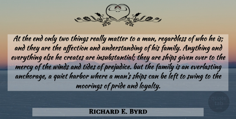 Richard E. Byrd Quote About Loyalty, Pride, Men: At The End Only Two...