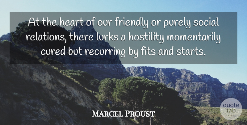 Marcel Proust Quote About Heart, Friendly, Fit: At The Heart Of Our...