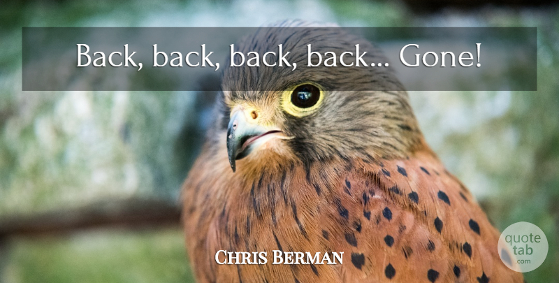 Chris Berman Quote About Baseball, Gone, Home Run: Back Back Back Back Gone...