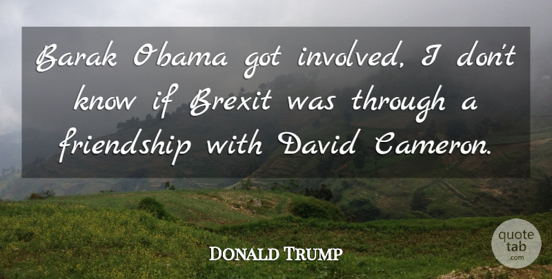 Donald Trump Quote About Barak Obama, Cameron, Involved: Barak Obama Got Involved I...
