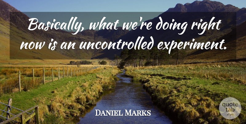 Daniel Marks Quote About undefined: Basically What Were Doing Right...