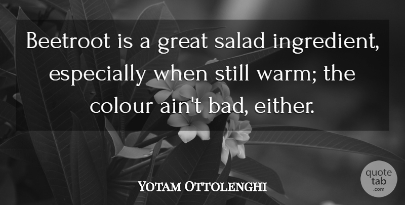 Yotam Ottolenghi Quote About Great, Salad: Beetroot Is A Great Salad...