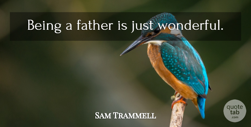 Sam Trammell Quote About Father, Wonderful, Being A Father: Being A Father Is Just...