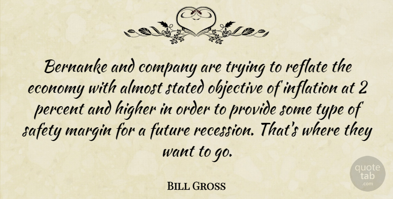 Bill Gross Quote About Order, Safety, Trying: Bernanke And Company Are Trying...
