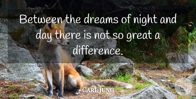 Carl Jung Quote About Dream, Night, Differences: Between The Dreams Of Night...