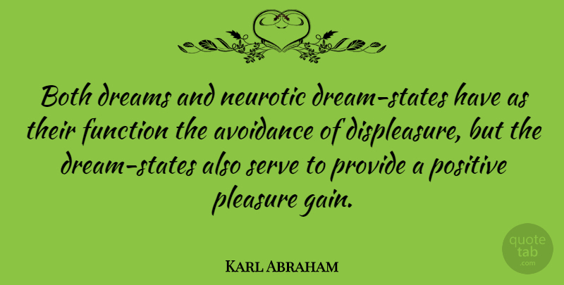 Karl Abraham Quote About Dream, Gains, Pleasure: Both Dreams And Neurotic Dream...