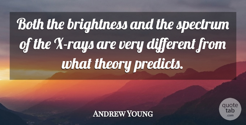 Andrew Young Quote About Brightness, Rays, Different: Both The Brightness And The...