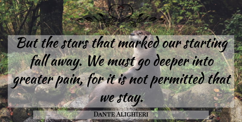 Dante Alighieri Quote About Stars, Pain, Fall: But The Stars That Marked...