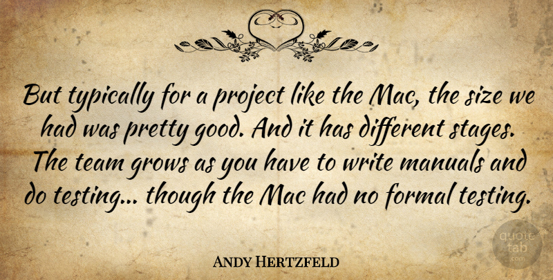 Andy Hertzfeld Quote About Team, Writing, Different: But Typically For A Project...