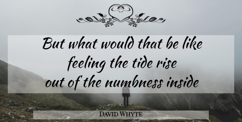 David Whyte Quote About Numbness, Feelings, Tides: But What Would That Be...