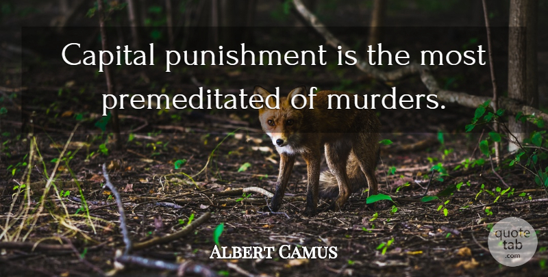 Albert Camus Quote About Punishment, Death Penalty, Murder: Capital Punishment Is The Most...