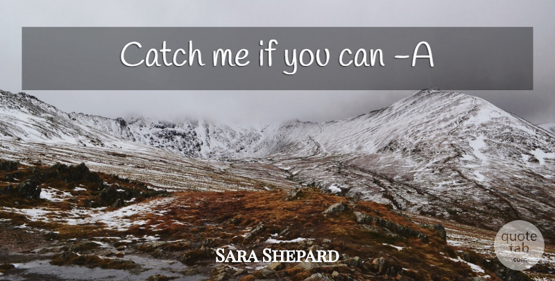 Sara Shepard Quote About Catch Me, Ifs: Catch Me If You Can...