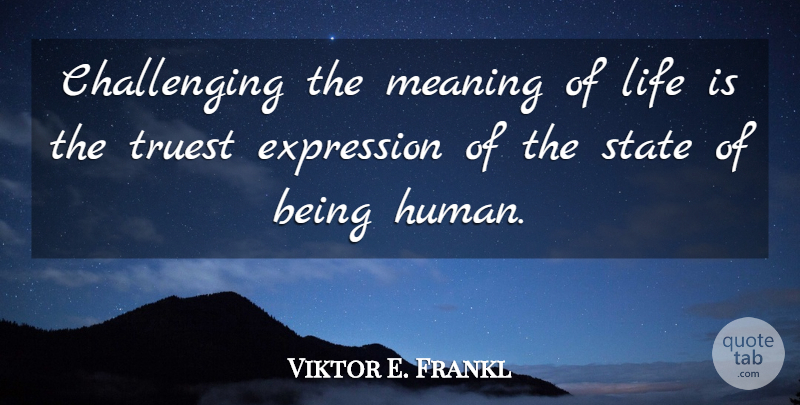 Viktor E. Frankl Quote About Motivational, Expression, Challenges: Challenging The Meaning Of Life...