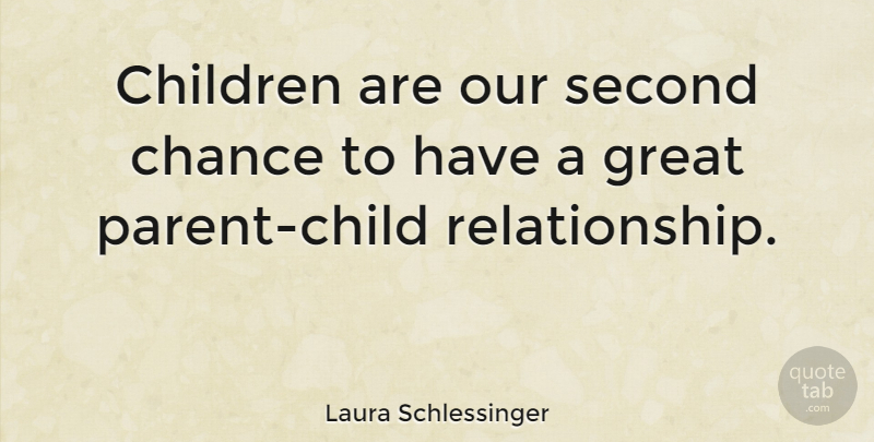 Laura Schlessinger Quote About Relationship, Children, Parenting: Children Are Our Second Chance...
