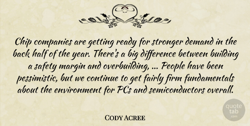 Cody Acree Quote About Building, Chip, Companies, Continue, Demand: Chip Companies Are Getting Ready...