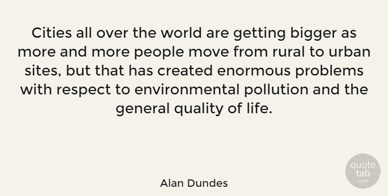 Alan Dundes Quote About Moving, Cities, People: Cities All Over The World...