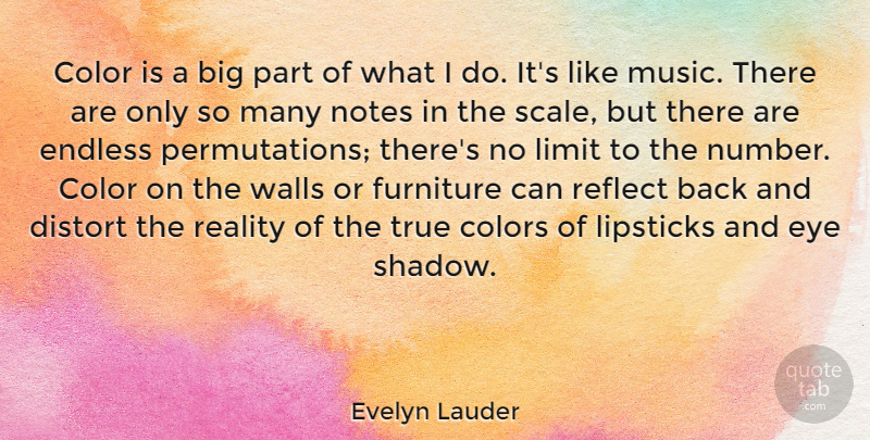 Evelyn Lauder Quote About Wall, Eye, Reality: Color Is A Big Part...