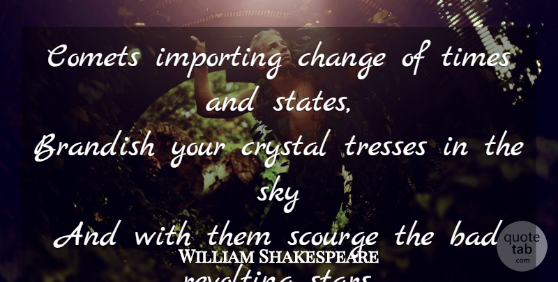 William Shakespeare Quote About Stars, Sky, Crystals: Comets Importing Change Of Times...