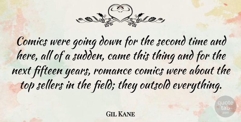 Gil Kane Quote About Years, Romance, Fifteen: Comics Were Going Down For...