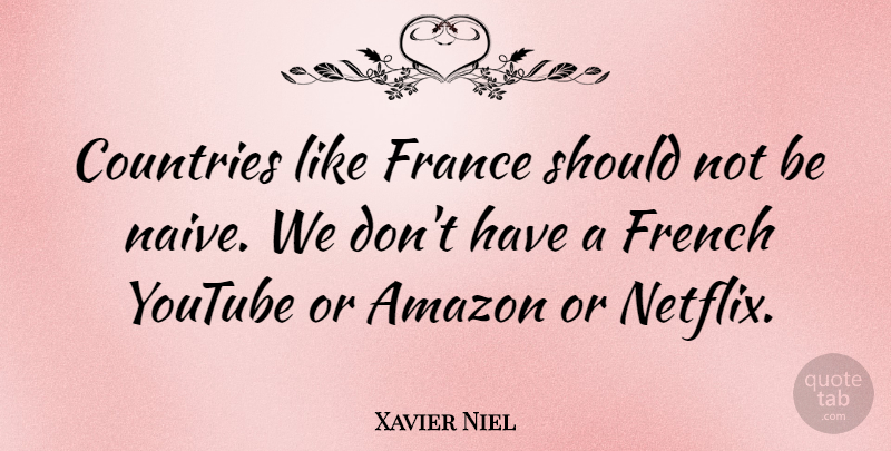 Xavier Niel Quote About Amazon, Countries, French: Countries Like France Should Not...