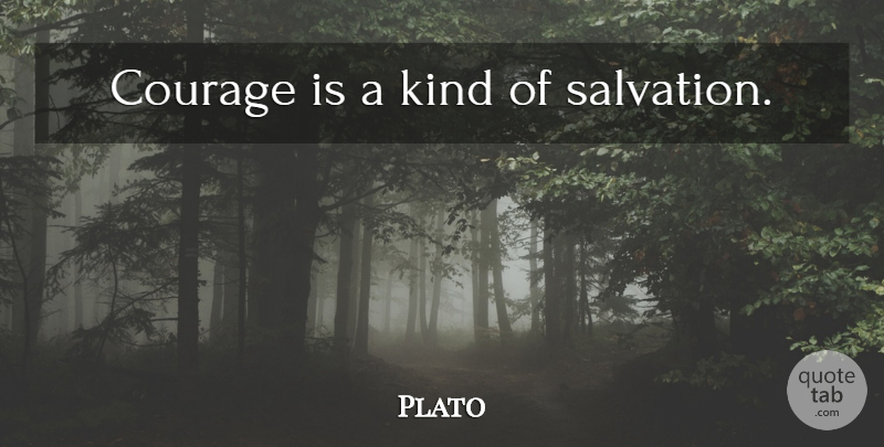 Plato Quote About Courage, Kind, Salvation: Courage Is A Kind Of...
