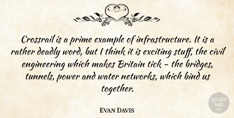 Evan Davis Quote About Thinking, Engineering, Bridges: Crossrail Is A Prime Example...